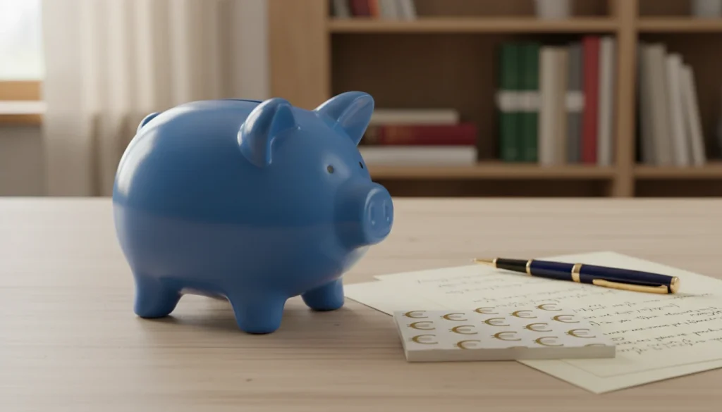 Persona che pianifica il budget con documenti e simboli euro