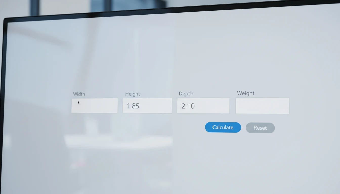 Interfaccia software con campi per inserimento numeri e quote